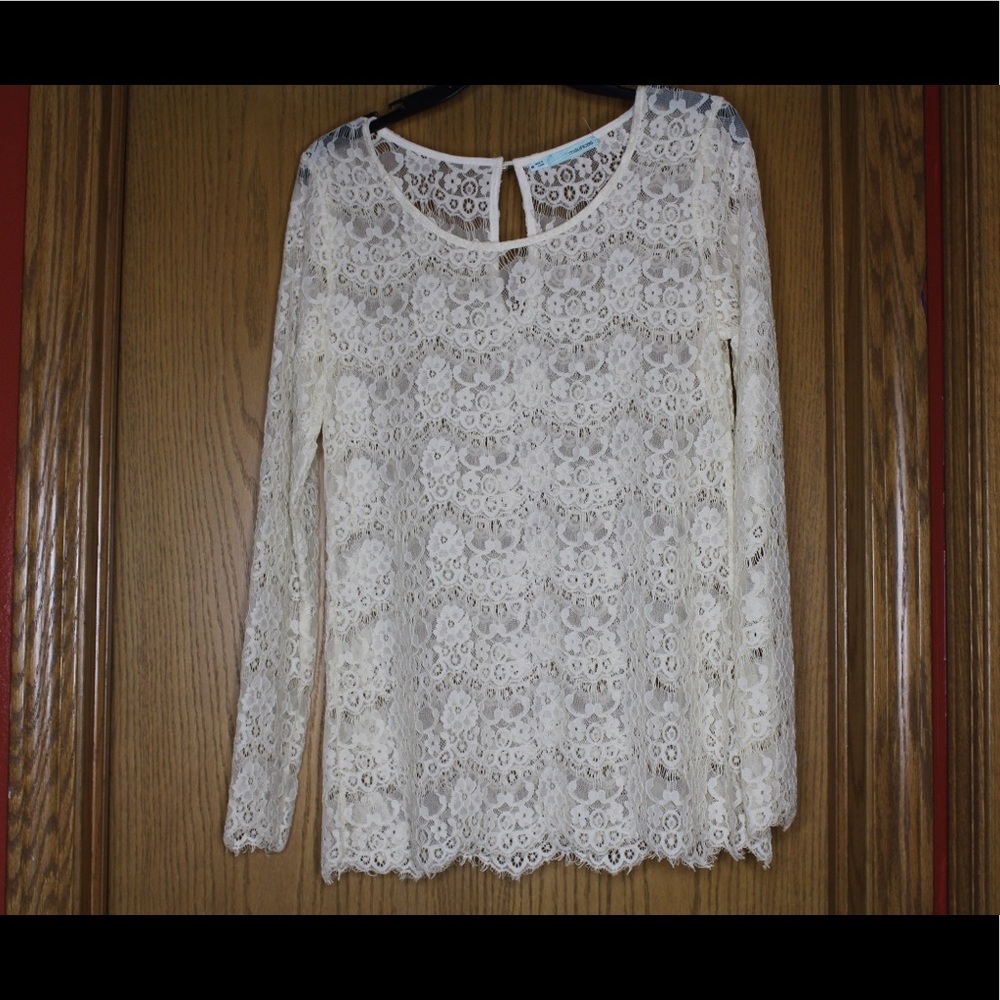 Lace long sleeve shirt